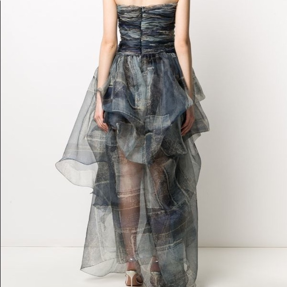 ERMANNO SCERVINO strapless ruffled long dress - Picture 3 of 5